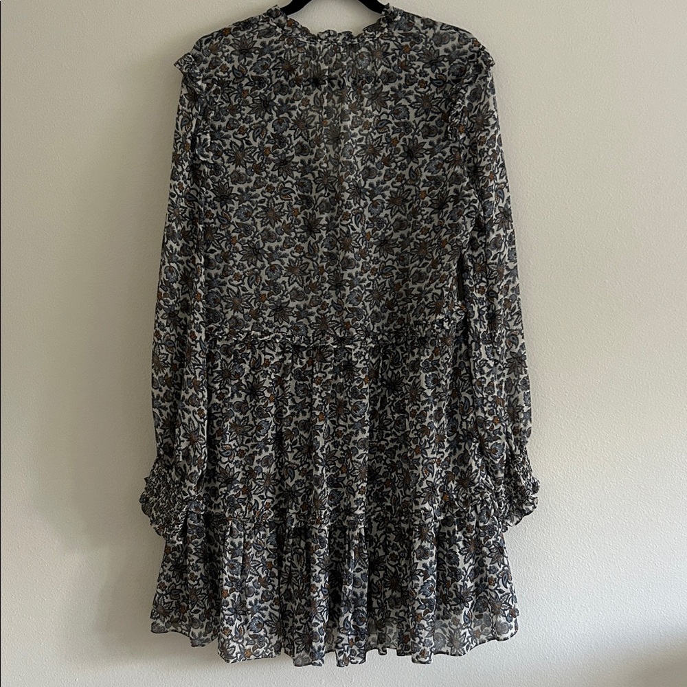 Veronica Beard Savile Dress Floral boho Size 10 Navy - Picture 7 of 12
